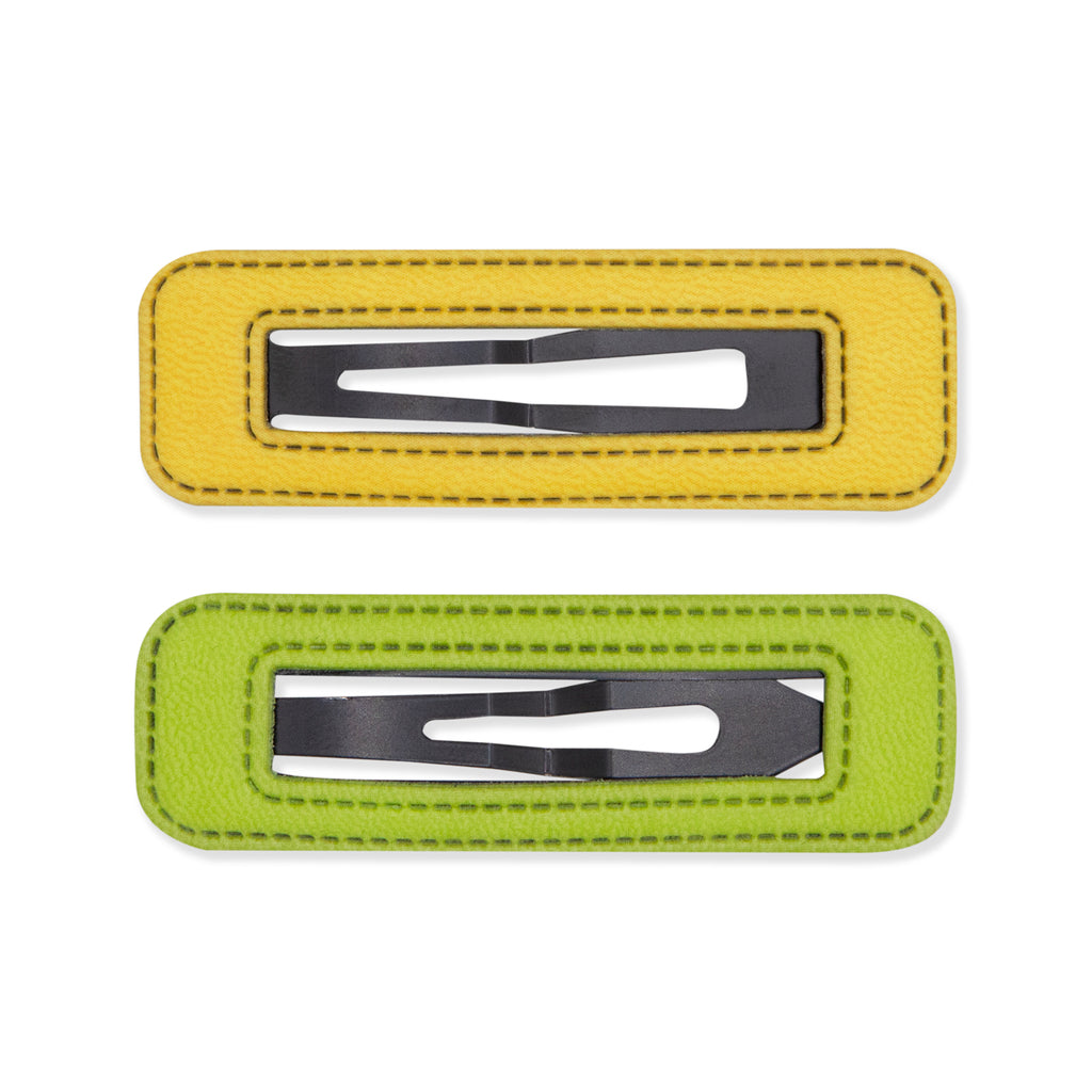 Oh My Hair Set 2 Clips Amarillo y Verde