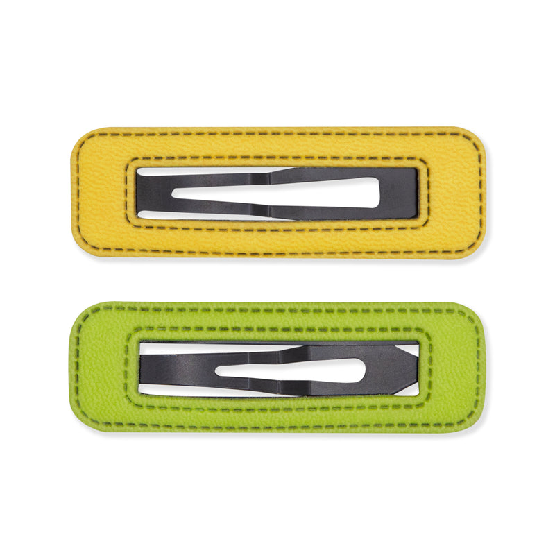Oh My Hair Set 2 Clips Amarillo y Verde