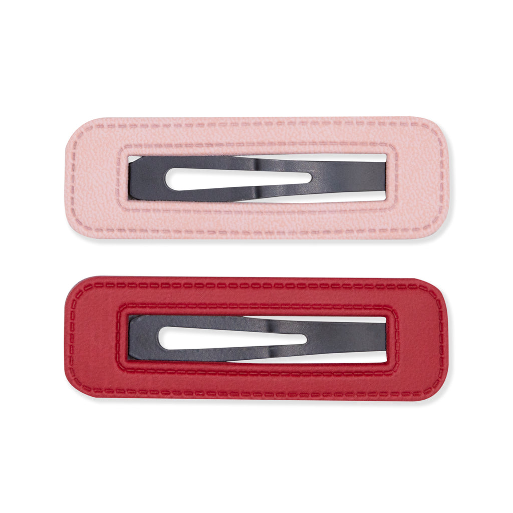 Oh My Hair Set 2 Clips Rosa y Rojo