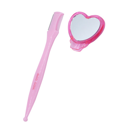 Recortador de cejas con cepillo y espejo