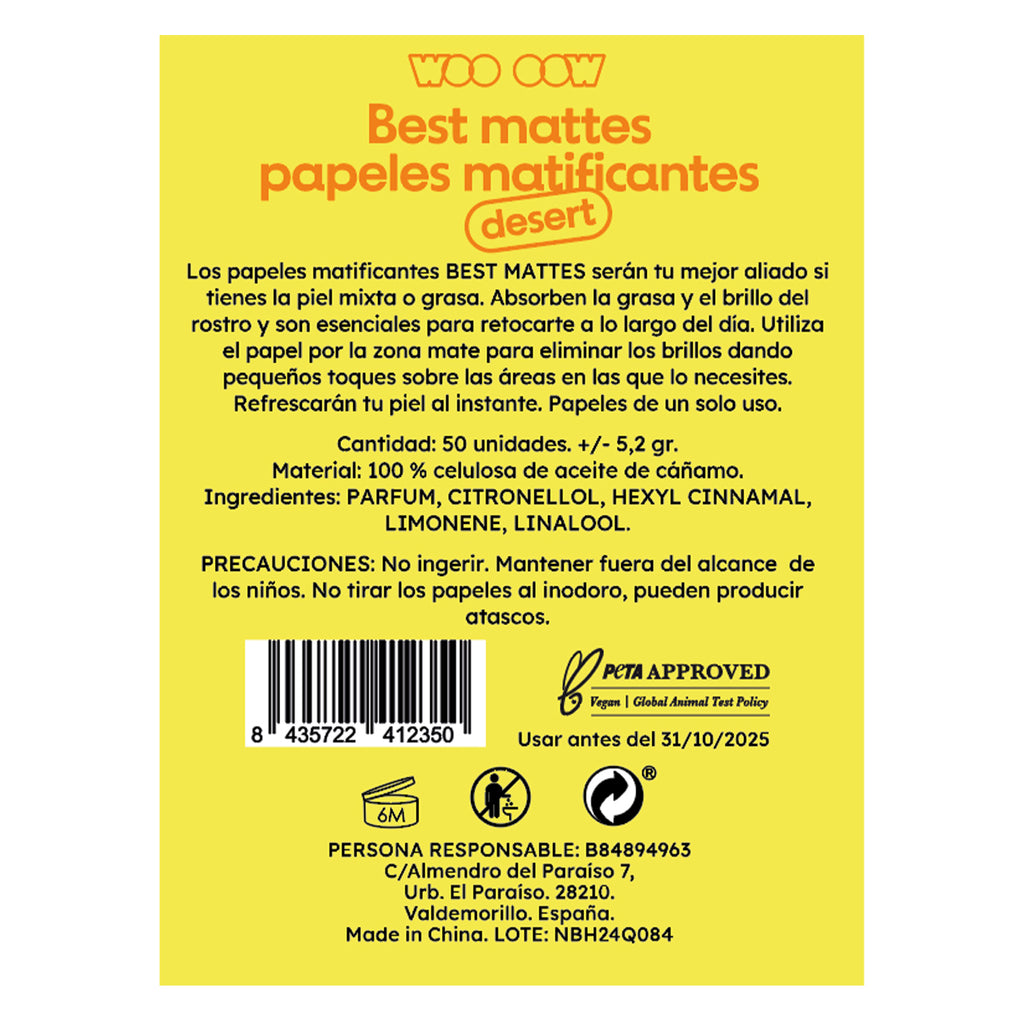 Papeles Matificantes Mattes