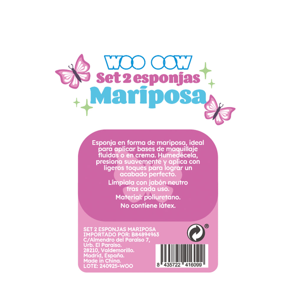 Set de 2 Esponjas Mariposa