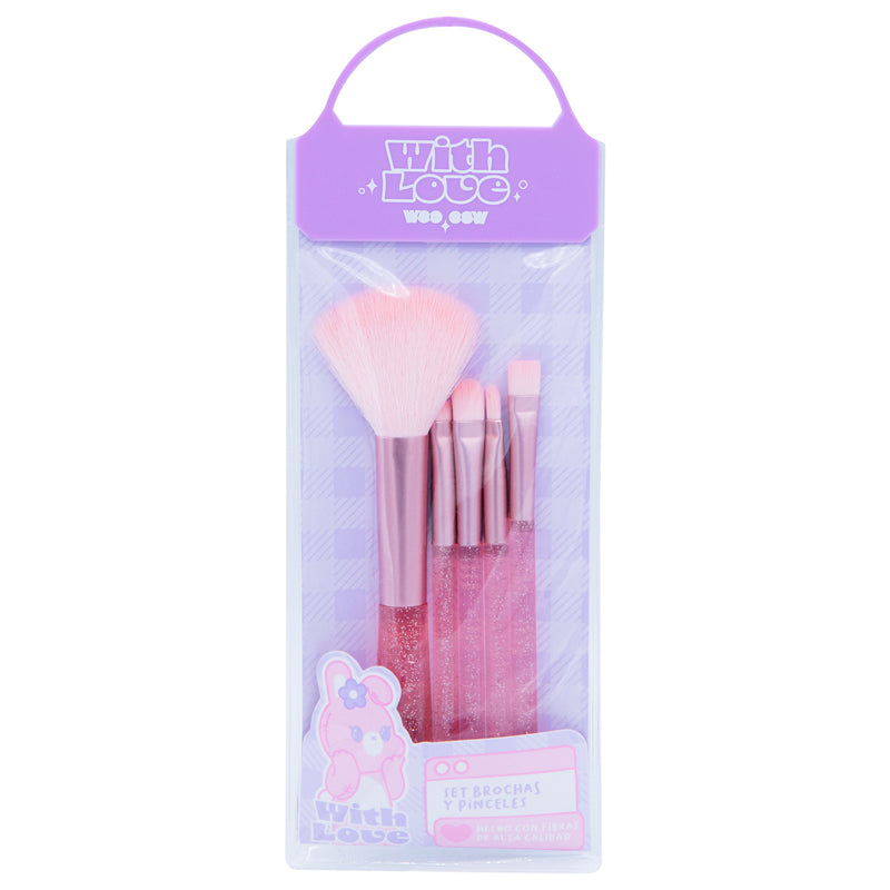 Set de Brochas y Pinceles With Love