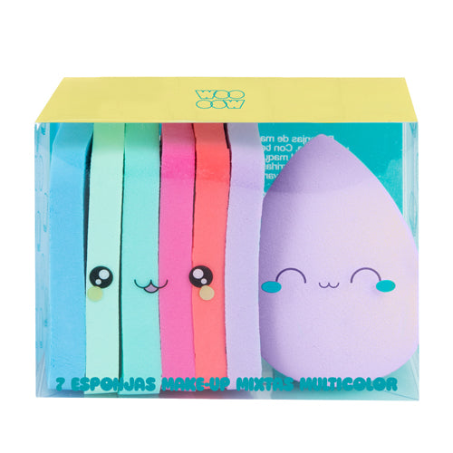 Set 7 Esponjas Makeup Mixtas Multiusos