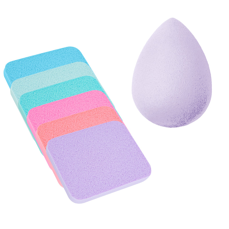 Set 7 Esponjas Makeup Mixtas Multiusos