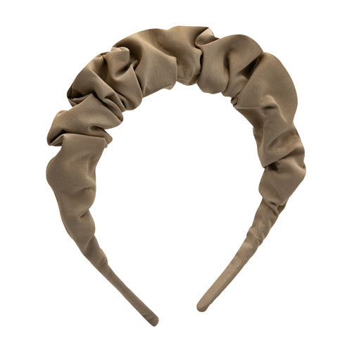 Oh My Hair Diadema Fruncida Cuero Café