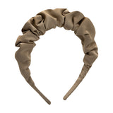 Oh My Hair Diadema Fruncida Cuero Café
