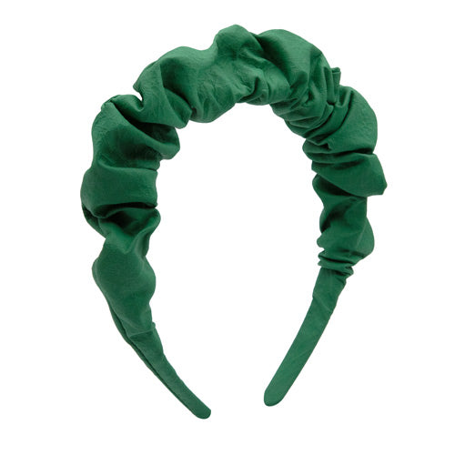Oh My Hair Diadema Fruncida Cuero Esmeralda