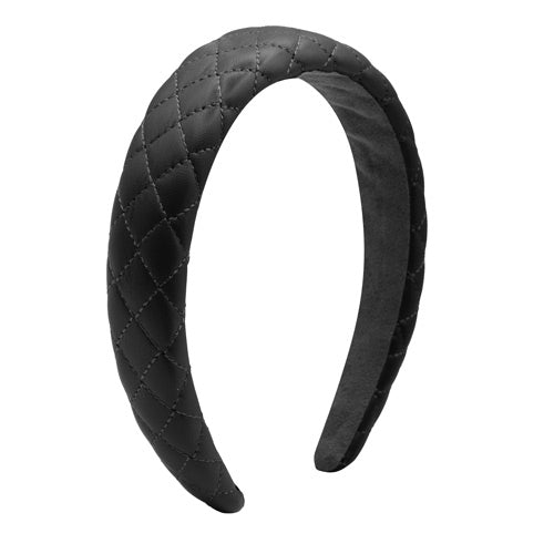 Oh My Hair Diadema Cuero Acolchada Negro