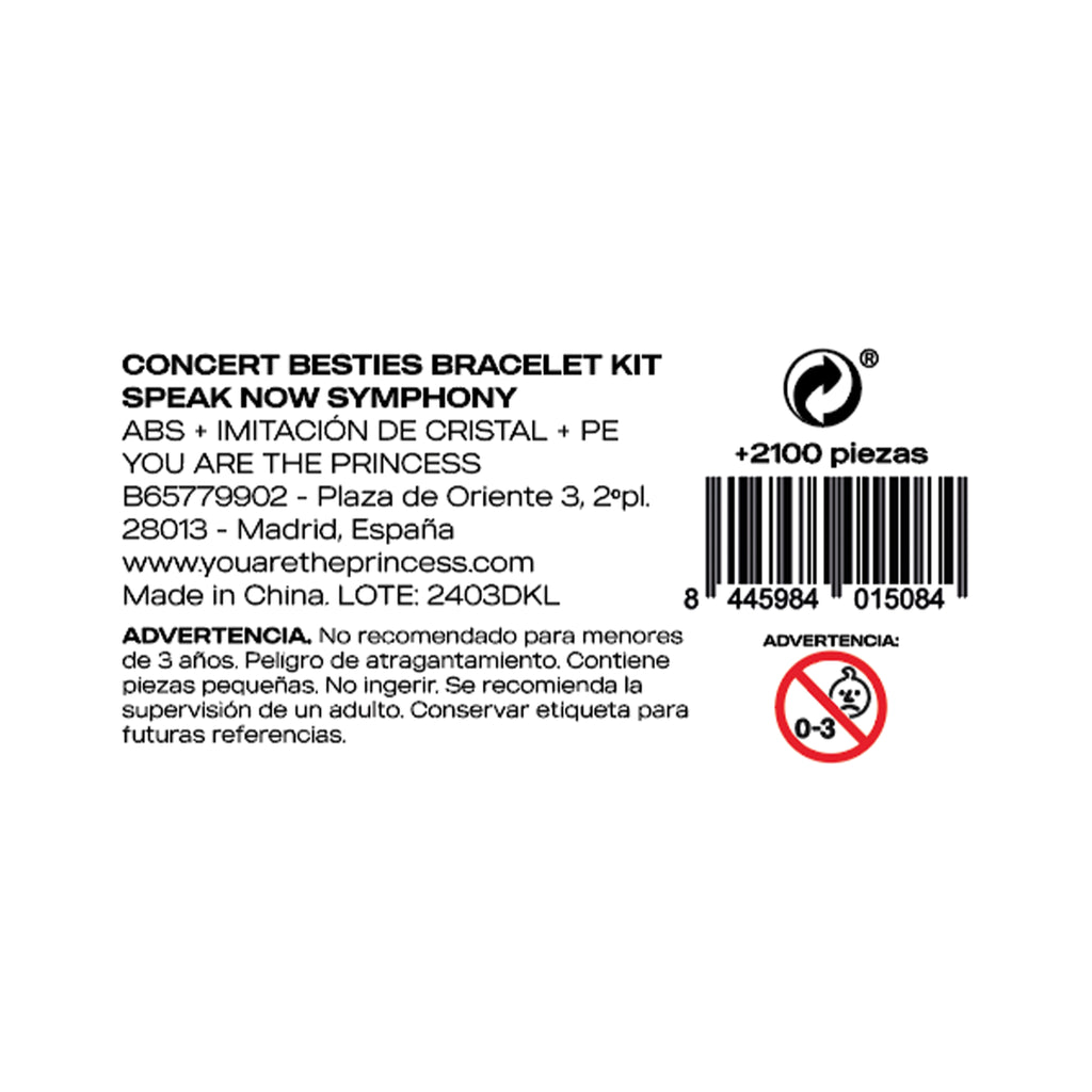PARTY LAB CONCERT BESTIES BRACELET KIT SPEAK NOW SYMPHONY