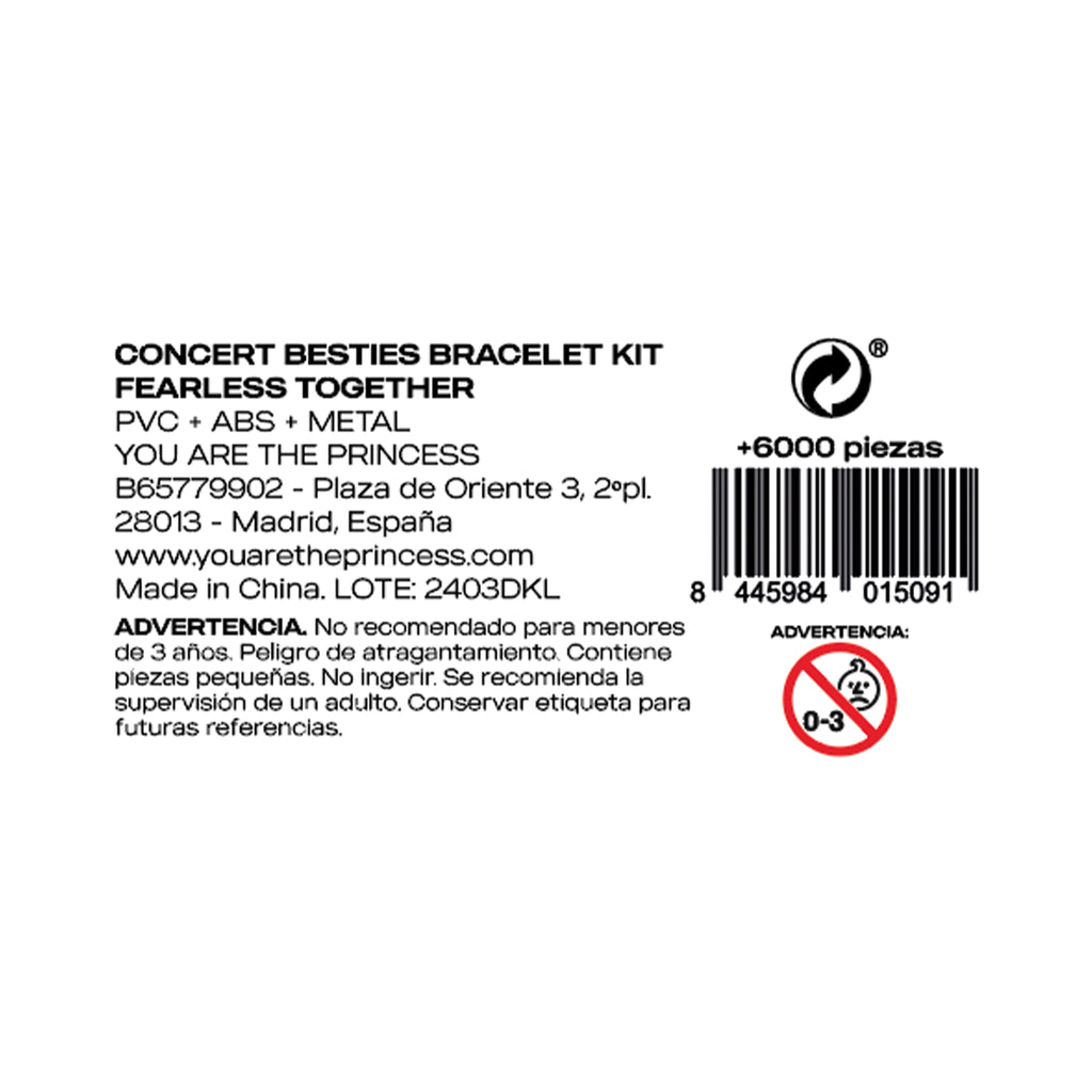 PARTY LAB CONCERT BESTIES BRACELET KIT FEARLESS TOGETHER