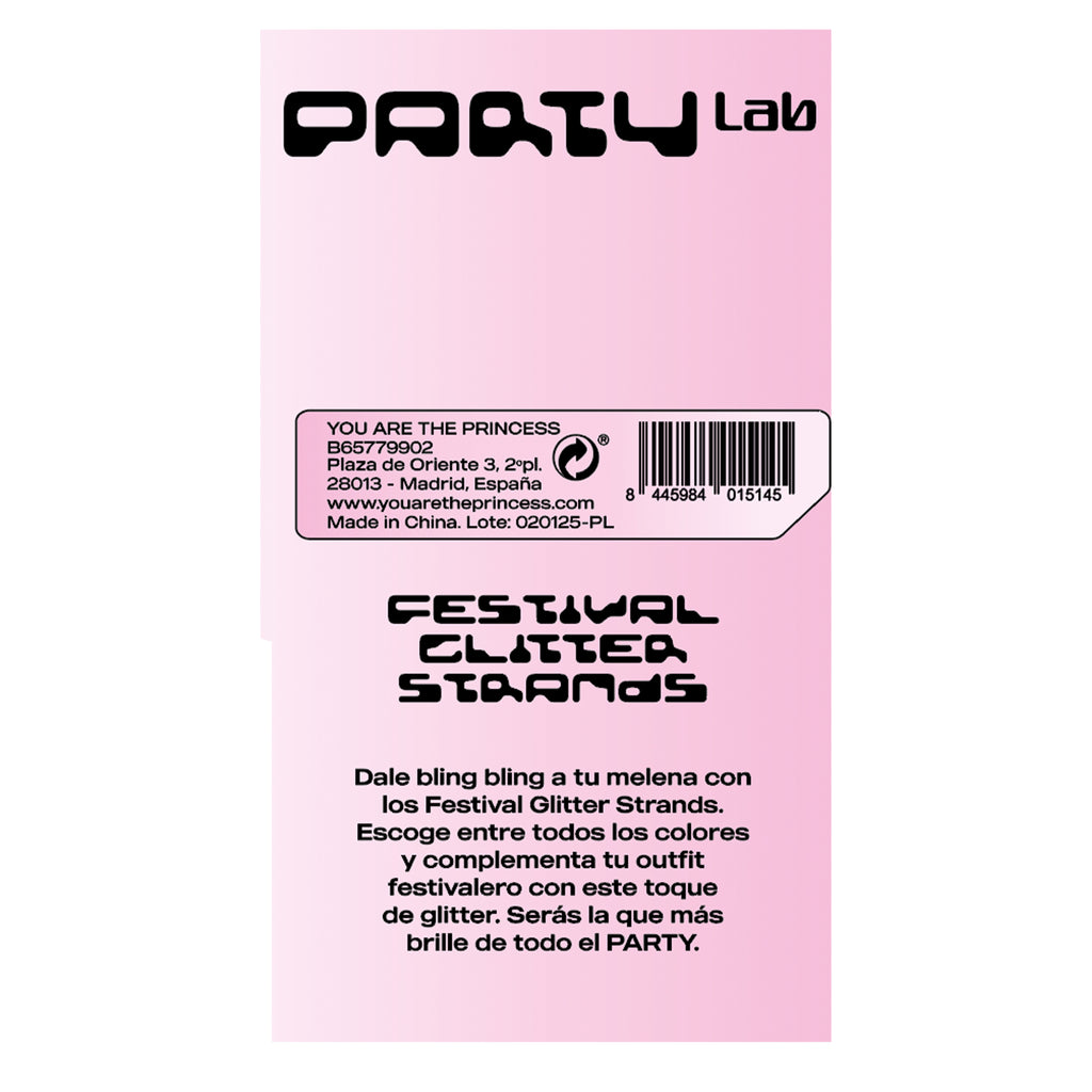 Party Lab Festival Glitter Strands Pink Rainbow