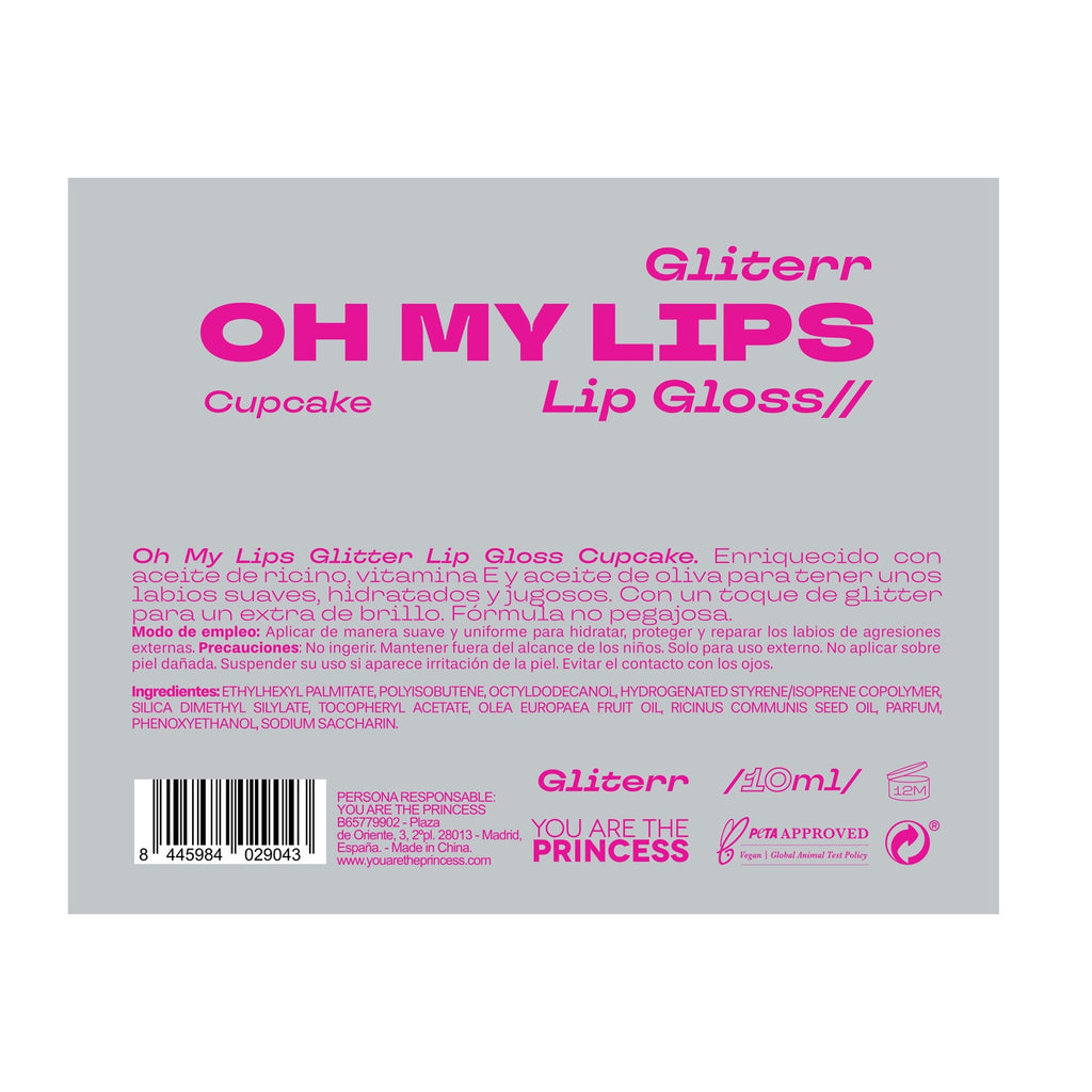 Oh My Lips Glitter Lip Gloss Cupcake