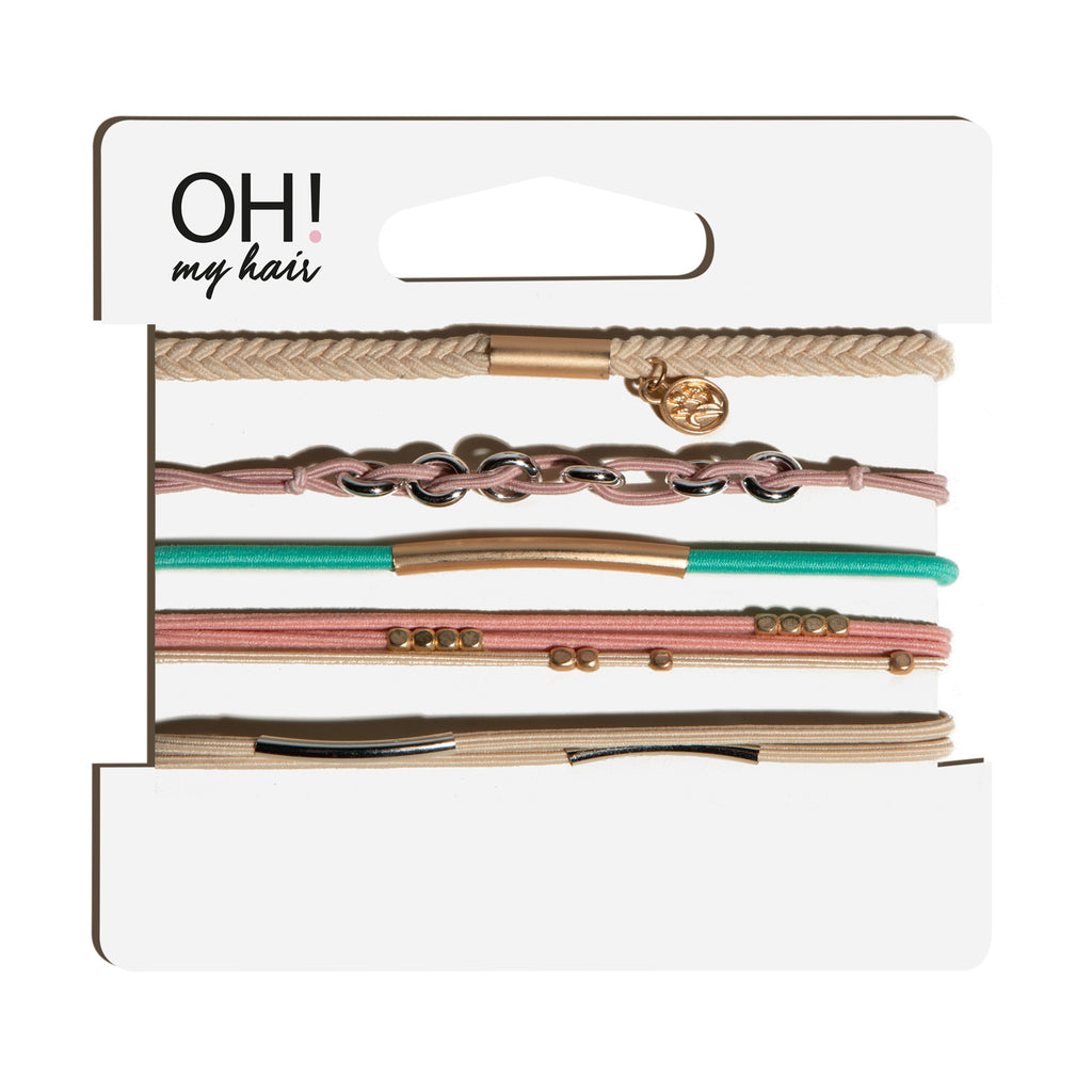 Oh My Hair Set Gomas con Abalorios
