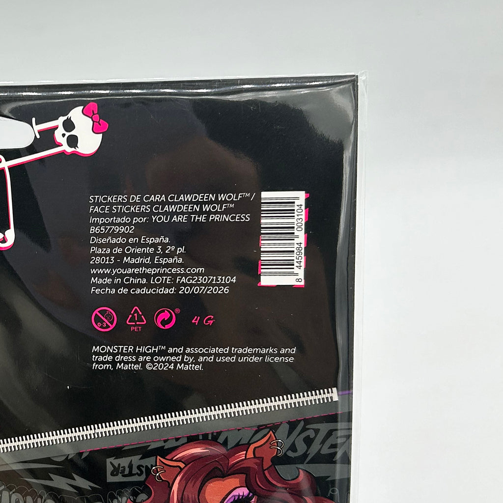 MONSTER HIGH™ / YOU ARE THE PRINCESS FACE STICKERS CLAWDEEN WOLF™