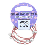 Set 2 Mini Gomas Doble Perlas