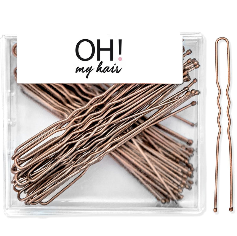Oh My Hair Caja de 50 Horquillas de Moño Pelo Rubio