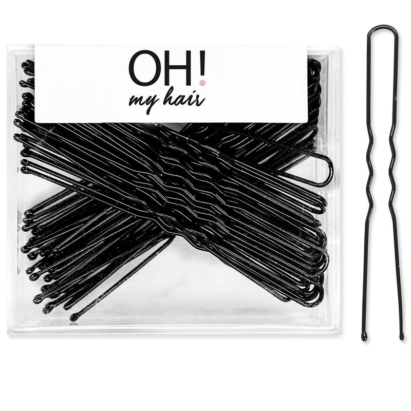 Oh My Hair Caja de 50 Horquillas de Moño Pelo Moreno