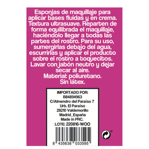 Set 2 Esponjas Maquillaje Amarillas