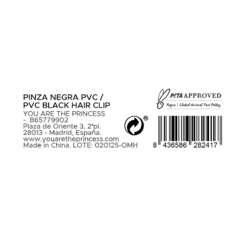 Oh My Hair Pinza Negra PVC