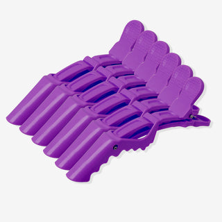 Set 6 Pinzas Clip Peinados Morado