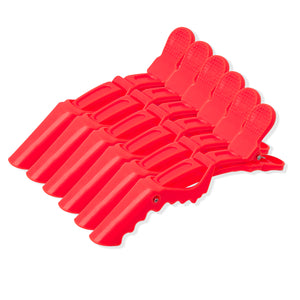 Set 6 Pinzas Clip Peinados Rojo