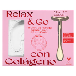 Beauty Concept Parches Hidrogel Ojos Colágeno y Masajeador Facial