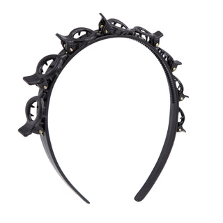 Oh My Hair Diadema Con Pinzas Negra