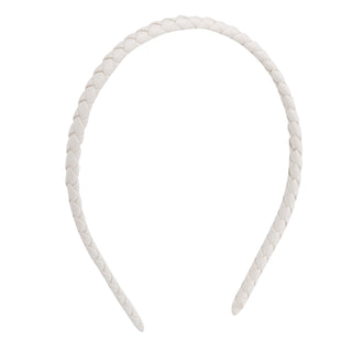 Oh My Hair Diadema Trenzada Fina Blanca PU
