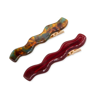 Oh My Hair Set 2 Clips Curvy Rojo