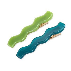 Oh My Hair Set 2 Clips Curvy Verde