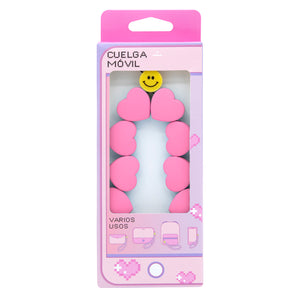 Cuelga Móvil Corazones Rosa