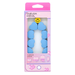 Cuelga Móvil Corazones Azul