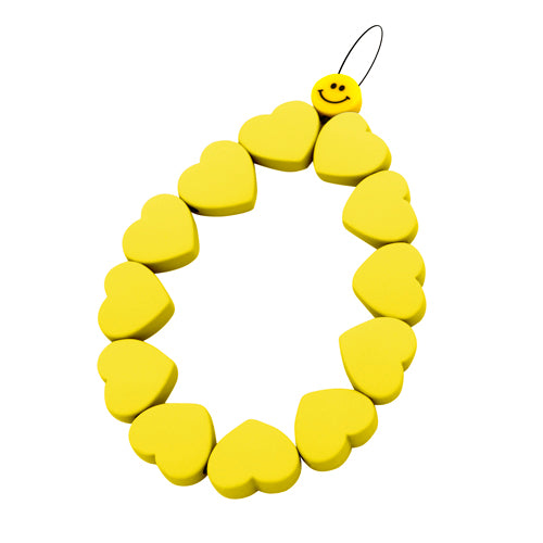 Cuelga Móvil Corazones Amarillo