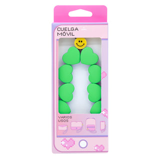 Cuelga Móvil Corazones Verde