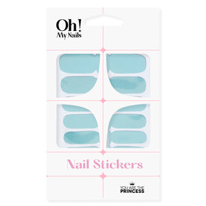 Oh My Nails Blue Shiny Stickers