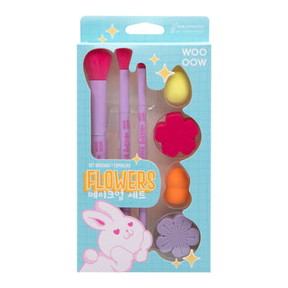 Set de Brochas & Esponjas Flowers