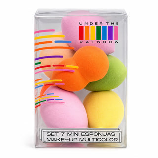 Set of 7 Mini Multicolor Makeup Sponges