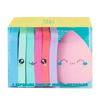 Set 7 Esponjas Makeup Mixtas Multicolor
