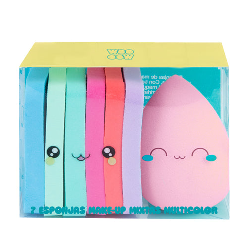 Set 7 Esponjas Makeup Mixtas Multicolor