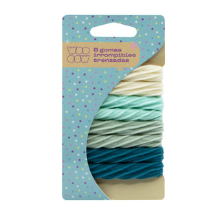 Set 8 Gomas Irrompibles Trenzadas