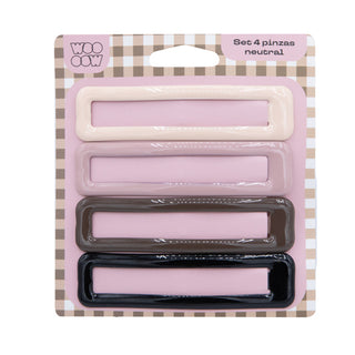 Set 4 Pinzas Neutral