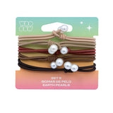 Set 5 Gomas de Pelo Sea Pearls