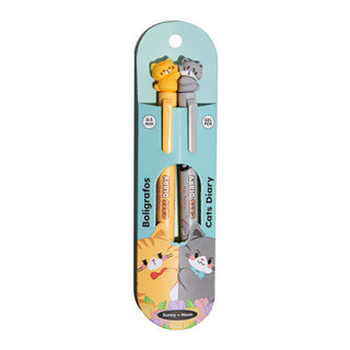 Set 2 Bolígrafos Cats Diary