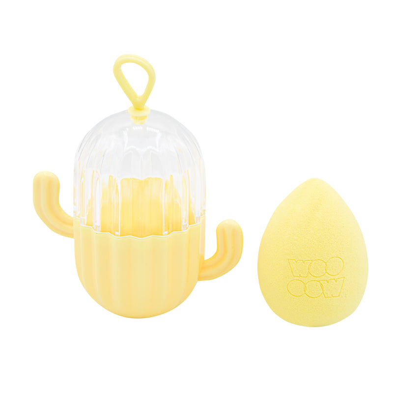 Funda Protectora Cactus + Esponja de Maquillaje