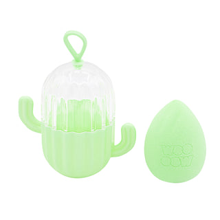 Funda Protectora Cactus + Esponja de Maquillaje