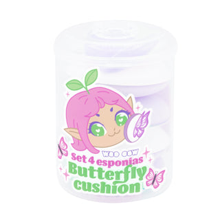 Set 4 Esponjas Butterfly Cushion