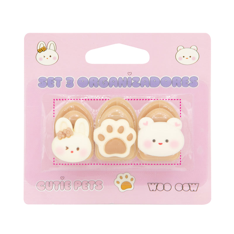 Set 3 Organizadores Cutie Pets