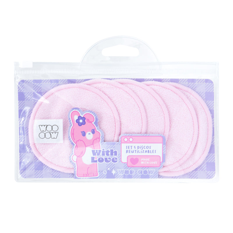 Set 5 Discos Reutilizables With Love