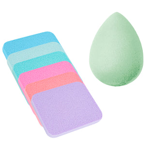 Set 7 Esponjas Makeup Mixtas Multiusos
